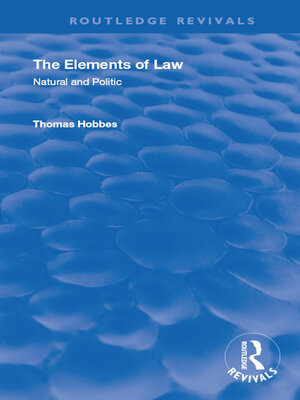 cover image of The Elements of Law